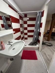 Ένα μπάνιο στο Badische Ferienwohnung Home Red