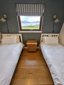 Postel nebo postele na pokoji v ubytování Seabank Lodge