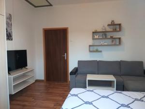 Telewizja i/lub zestaw kina domowego w obiekcie Mediterranean paradise on the island of Sestrunj