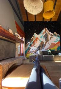 Et opholdsområde på Olimpo Hostel