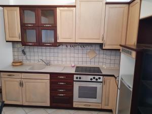 Kuchyň nebo kuchyňský kout v ubytování Elegant Greek Villa