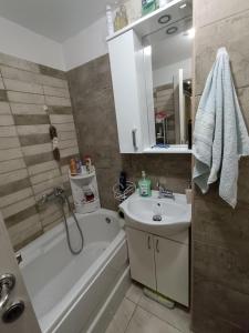 Koupelna v ubytování Nikolaj