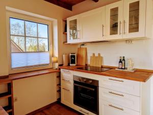Kuchyň nebo kuchyňský kout v ubytování Gemütliche Wohnung an der Nordseeküste in Utgast