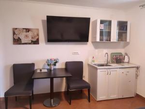 Kuchyň nebo kuchyňský kout v ubytování Viola rooms