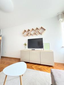 TV a/nebo společenská místnost v ubytování Franko's Cozy Apartment with garage