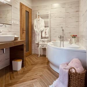 Koupelna v ubytování Apartmány Bašta & Wellness