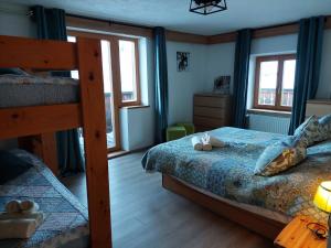 Postel nebo postele na pokoji v ubytování Landhaus Algerhof