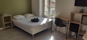 Postel nebo postele na pokoji v ubytování APPARTEMENT CANNES MONTFLEURY