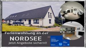 a picture of a white house with the words mortgage at 2 Exklusive Ferienwohnungen an der Nordsee in Bremerhaven