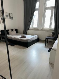 Postel nebo postele na pokoji v ubytování Monteurwohnung Burchard I Rosenau - Platz für 6 Personen