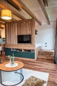 Nhà bếp/bếp nhỏ tại Panoráma Cottage