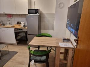 Kuchyň nebo kuchyňský kout v ubytování Studio apartman Šapudl