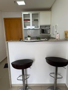 Kuchyň nebo kuchyňský kout v ubytování Goyaz Your Home - Próximo ao Shopping Flamboyant