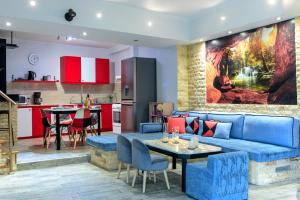 Kuchyň nebo kuchyňský kout v ubytování Krousonas Mountain View Suite