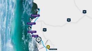 El mejor lugar - Laguna paradisíaca في لاس كروسيس: خريطة لشواطئ المحيط