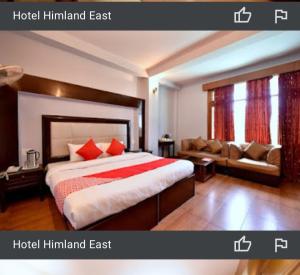 Postel nebo postele na pokoji v ubytování Hotel Himland East Drive In