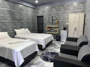 Postel nebo postele na pokoji v ubytování Jazz guest house
