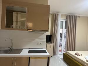 Kuchyň nebo kuchyňský kout v ubytování Hotel Erta