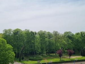 a park with green grass and trees in the background at Bayard la tour in Charleville-Mézières
