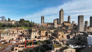 A general view of San Gimignano or a view of the city taken from Az apartmant