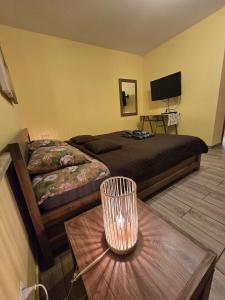 Televízia a/alebo spoločenská miestnosť v ubytovaní Apartamenty Pokoje DreamZone