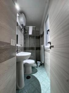 Koupelna v ubytování B&b La Ferrovia
