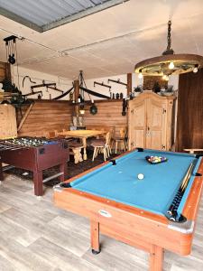 Biliár nebo kulečník v ubytování Plattenberger Hof