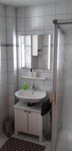 Koupelna v ubytování Ferienhaus Luetje-Huuske