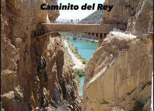 a bridge on the side of a mountain at Apartamentos RoMar Campillos in Campillos