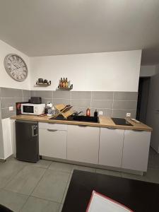 Kuchyň nebo kuchyňský kout v ubytování Appartement en aveyron