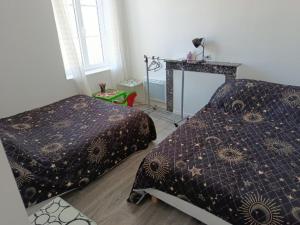 Postel nebo postele na pokoji v ubytování maison luxe orion aeroport tillé 2 a 4 personnes