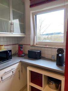 Η κουζίνα ή μικρή κουζίνα στο Zwei Zimmer Appartment mit Balkon und Stellplatz voll möbliert