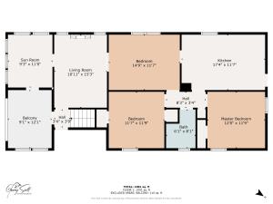 Pelan lantai bagi Large apartment with multiple sleeping options