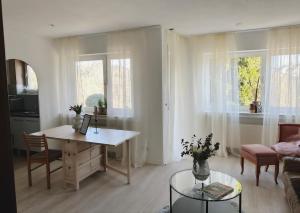 Posezení v ubytování Ferienwohnung Daun