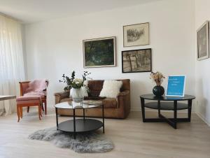 Posezení v ubytování Ferienwohnung Daun