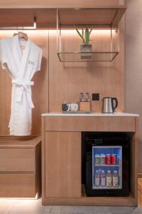 Kuchyň nebo kuchyňský kout v ubytování Yunjian Hotel