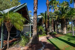 Garður fyrir utan Desert Palms Alice Springs