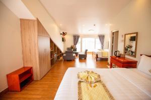 Χώρος καθιστικού στο Thanh Do Hotel