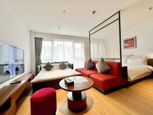 Istumisnurk majutusasutuses base-Beijing Wangfujing Serviced Apartment- in Hutong &Bike rental &Close to Forbidden City, Tian'anmen Square &Subway nearby &Free coffee &Washing machine,Kitchen &Restaurant discount &English speaking &High speed free WiFi