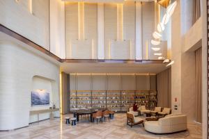 Posezení v ubytování Atour Hotel Yinchuan Lijing Lake Jiefang Road