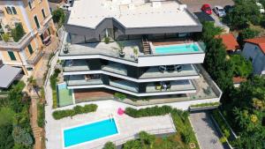 an aerial view of a house with a swimming pool at Ars Vivendi in Opatija