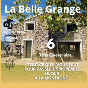 a magazine advertisement for a house with a stone facade at La belle grange in Arnave