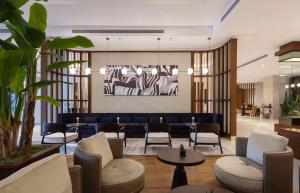 Uma área de estar em Radisson Blu Hotel Ankara Cankaya