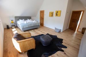 Postel nebo postele na pokoji v ubytování Frein Chalets - Oberfrein