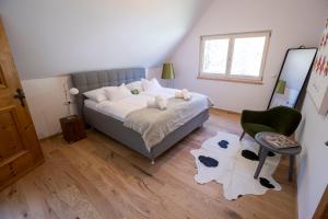 Postel nebo postele na pokoji v ubytování Frein Chalets - Oberfrein