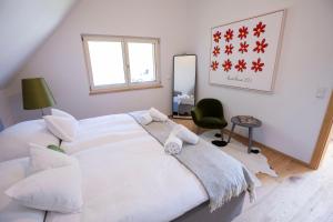 Postel nebo postele na pokoji v ubytování Frein Chalets - Oberfrein