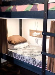 Etagenbett in einem Zimmer mit Etagenbett in der Unterkunft Mouse House in Chişinău