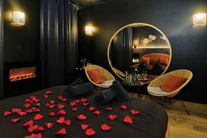 Posezení v ubytování Charming suite with spa bath