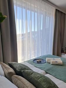 Ένα ή περισσότερα κρεβάτια σε δωμάτιο στο Apartamenty Marzeń Świeradów Zdrój