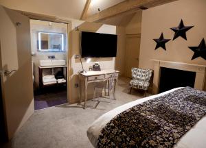 A television and/or entertainment center at The Tickled Trout 